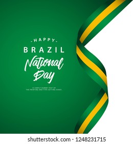 Happy Brazil National Day Vector Template Illustration