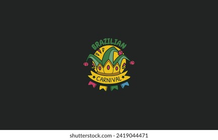 happy brazilian carnival vector illustration flat design