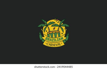 happy brazilian carnival vector illustration flat design