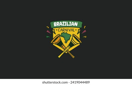 happy brazilian carnival vector illustration flat design