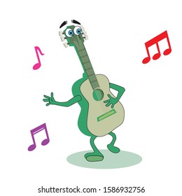 Happy Brazilian Musical Instruments Characters