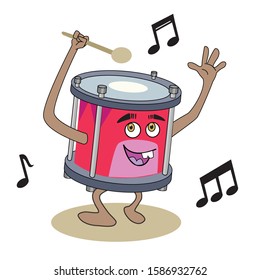 Happy Brazilian Musical Instruments Characters