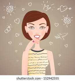 Happy bride.