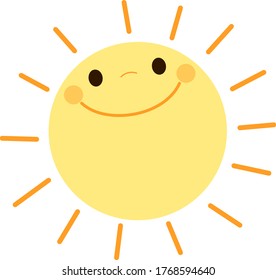 A happy bright smiling sun