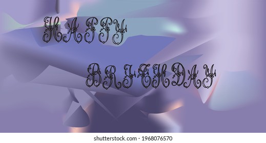 Happy Brithday Typography,Illustration vector template design.