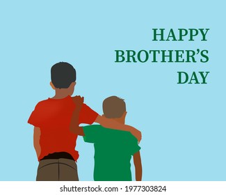 Happy brothers day .vector illustrator as a poster banner template .