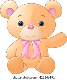 Happy brown bear cartoon