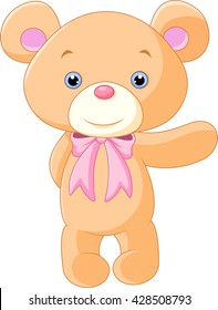 Happy brown bear cartoon