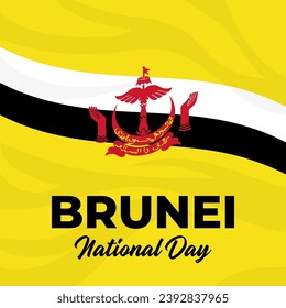 Happy Brunei National Day. The Day of Brunei illustration vector background. Vector eps 10