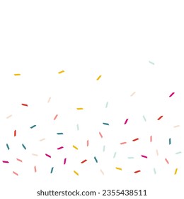 Happy Brush Invitation Vector White Background. Fun Dust Banner. Decoration Paint Backdrop. Color Shavings Celebration Pattern.