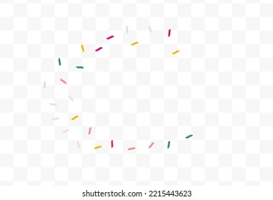 Happy Brush Top Vector Transparent Background. Festival Confetti Invitation. Decoration Smear Postcard. Color Paint Festive Backdrop.