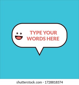 Happy Bubble Chat Vector Design for Motivational Words
