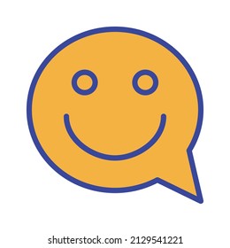 happy bubble Vector icon which is suitable for commercial work and easily modify or edit it


