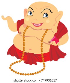 Happy Buddha - Illustration