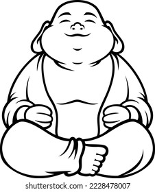 Happy Buddha in Meditation posture