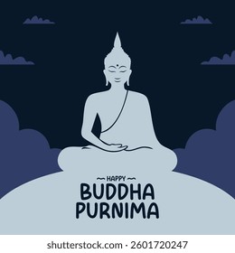 Happy Buddha Purnima Celebration Background