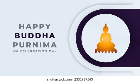 Happy Buddha Purnima Day Celebration Vector Design Illustration for Background, Poster, Banner, Advertising, Greeting Card