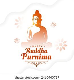 happy buddha purnima eve holiday background design vector