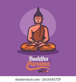 Happy buddha purnima hindu festival celebration background