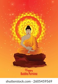 Happy buddha purnima indian festival design