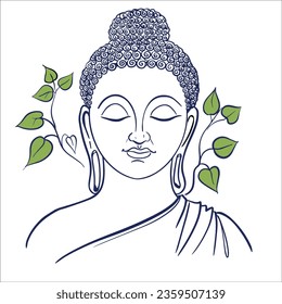 Feliz Buda Purnima, ilustración vectorial de afiches 