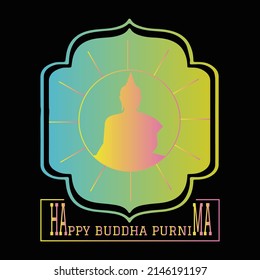 Happy Buddha Purnima Vector Design. 