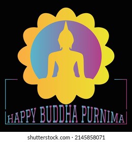 Happy Buddha Purnima Vector Illustration. 