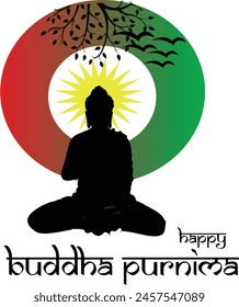 Happy Buddha Purnima Vector Stock Image