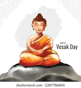 	
Happy buddha purnima vesak day traditional background