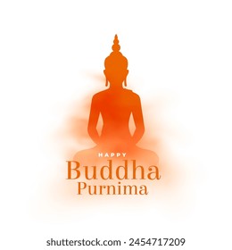 happy buddha purnima or vesak day greeting background design vector