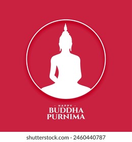 happy buddha purnima or vesak day cultural background design vector