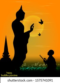 Happy Buddha Purnima Vesak,Buddhist festival- Vector