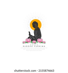 Happy Buddha Purnima Vesak,Buddhist festival- Vector