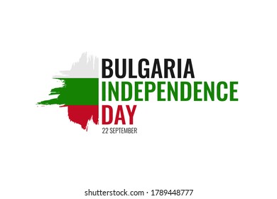 Happy Bulgaria Independence Day greeting card, banner, poster design print. Bulgarian flag grunge vector illustration on white background. European national holiday. Vector illustration