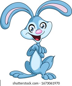 Happy bunny with crossed arms