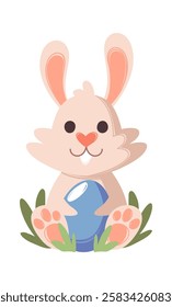 Happy bunny easter holiday character