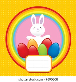 happy bunny easter symbol vector illustration