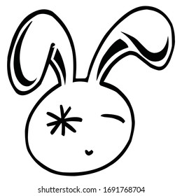 Happy bunny emoticon in