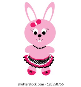 Happy bunny in skirt