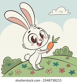 Happy Bunny template vector art illustration