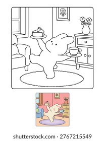 A happy bunny trying
