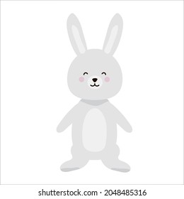 Imagen de Happy Bunny Vector. Personaje de caricatura de Conejo Cute.