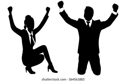 happy business people