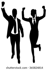 happy business people