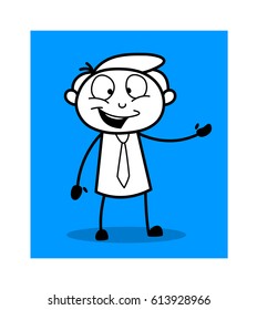 Happy Business Presenting Vector Illustration