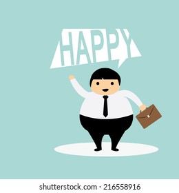 Happy businessman