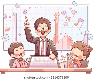 A happy businessman after a productive day at the office