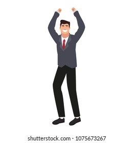 Happy businessman cartoon