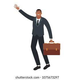 Happy businessman cartoon