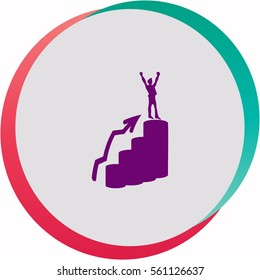 Happy businessman  icon. Vector design.